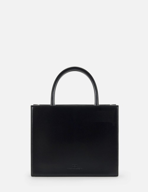 Tote piccola con logo nera