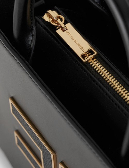 Tote piccola con logo nera