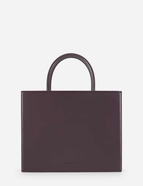 Large tote bag with logo merlot