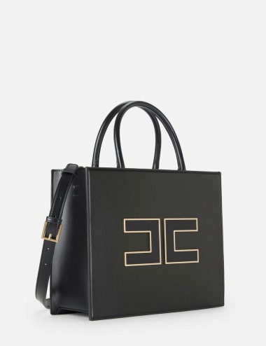 Tote grande con logo nera