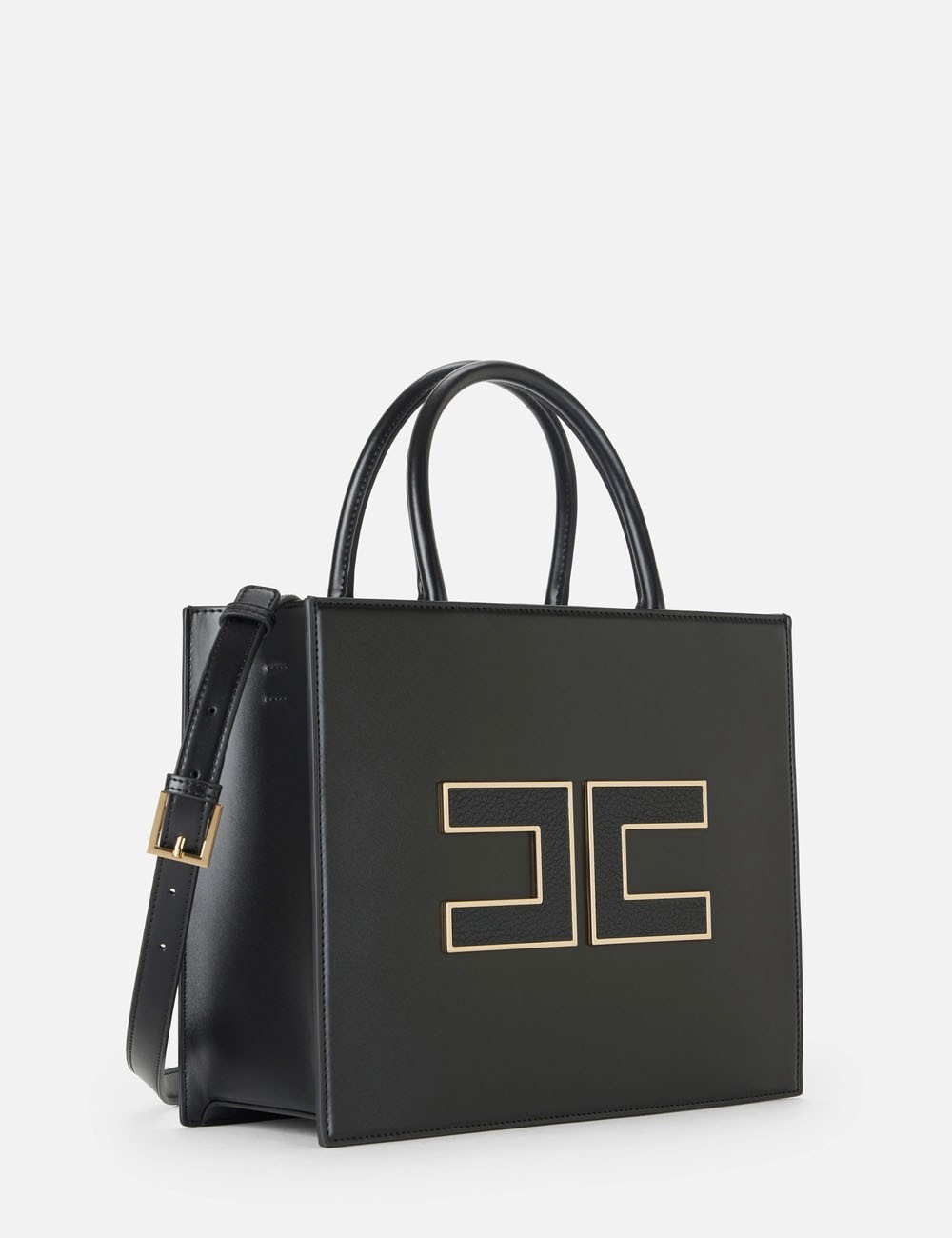 Large tote bag with logo black