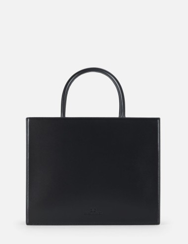 Tote grande con logo nera
