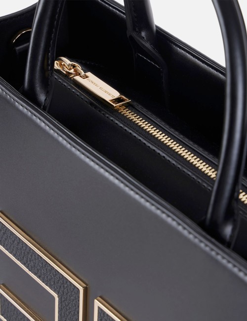 Tote grande con logo nera