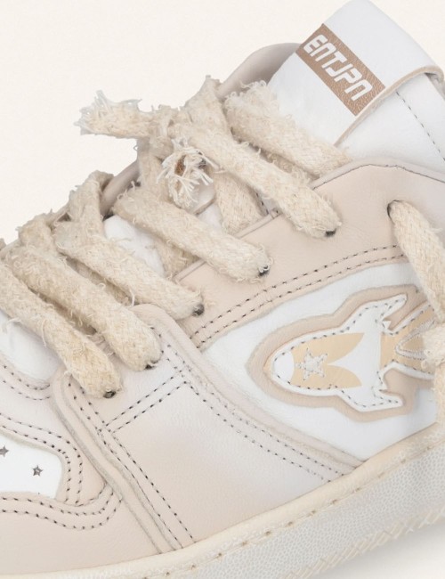 Sneakers donna Egg Rocket 2 vintage in pelle bianca