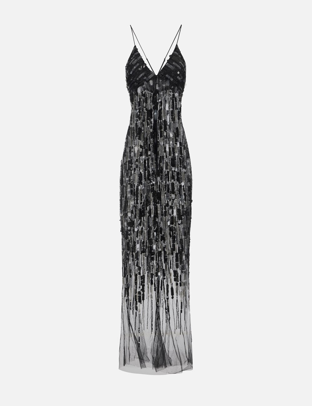Red Carpet tulle dress with sequins black