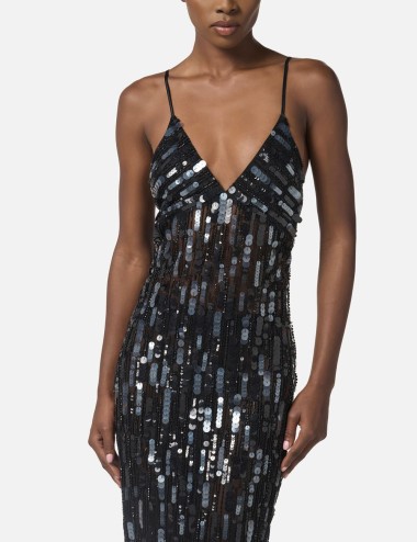 Red Carpet tulle dress with sequins black