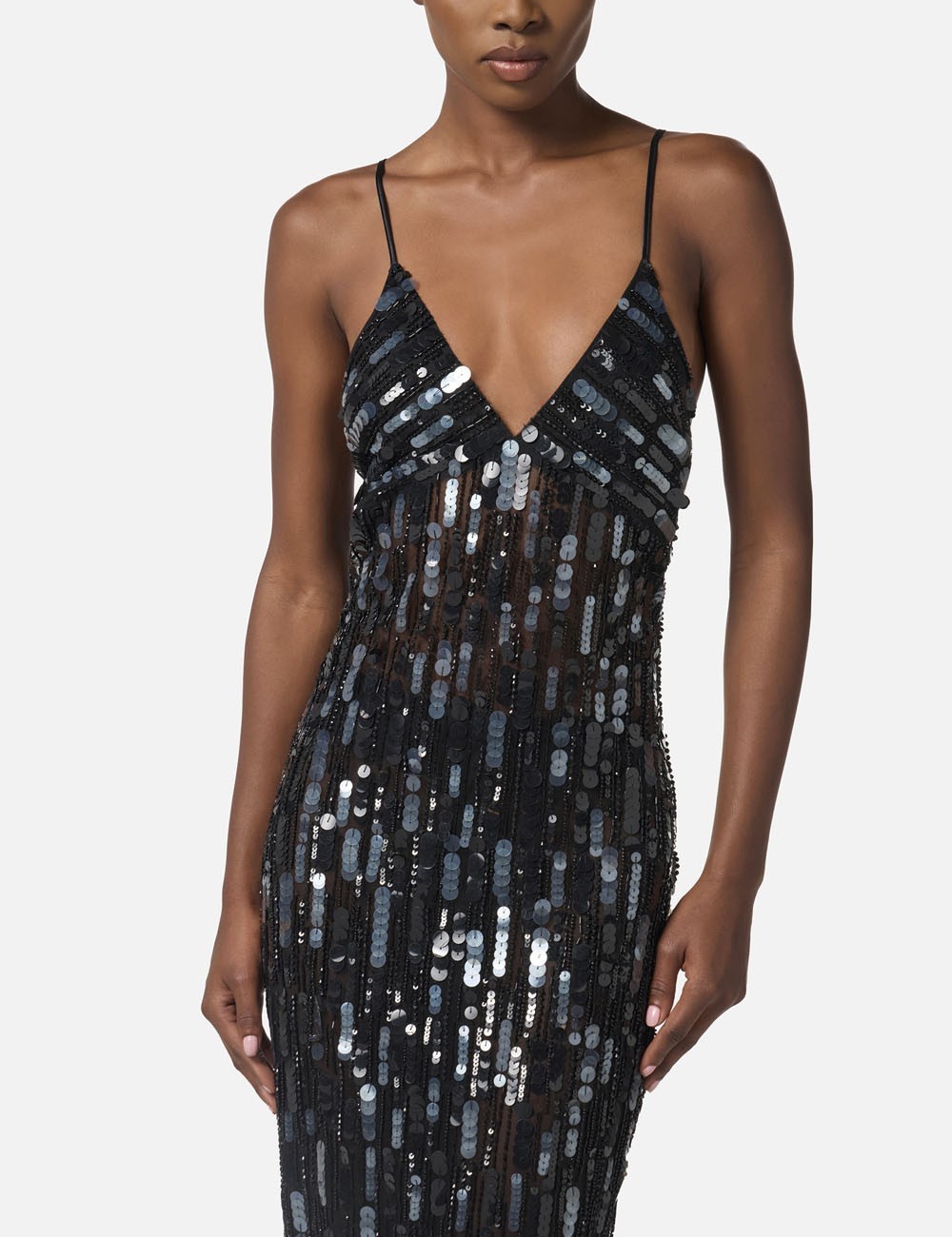 Red Carpet tulle dress with sequins black