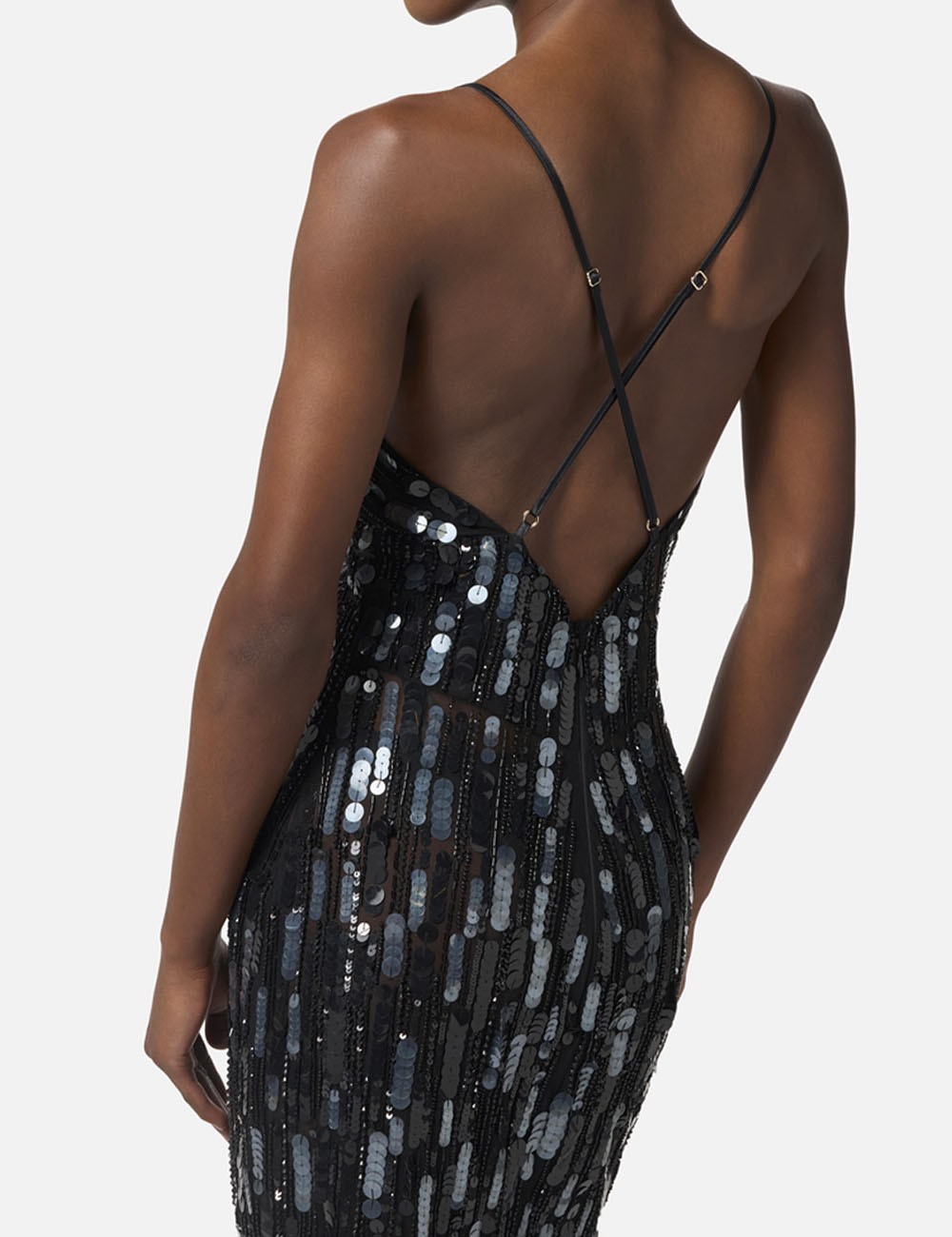 Red Carpet tulle dress with sequins black