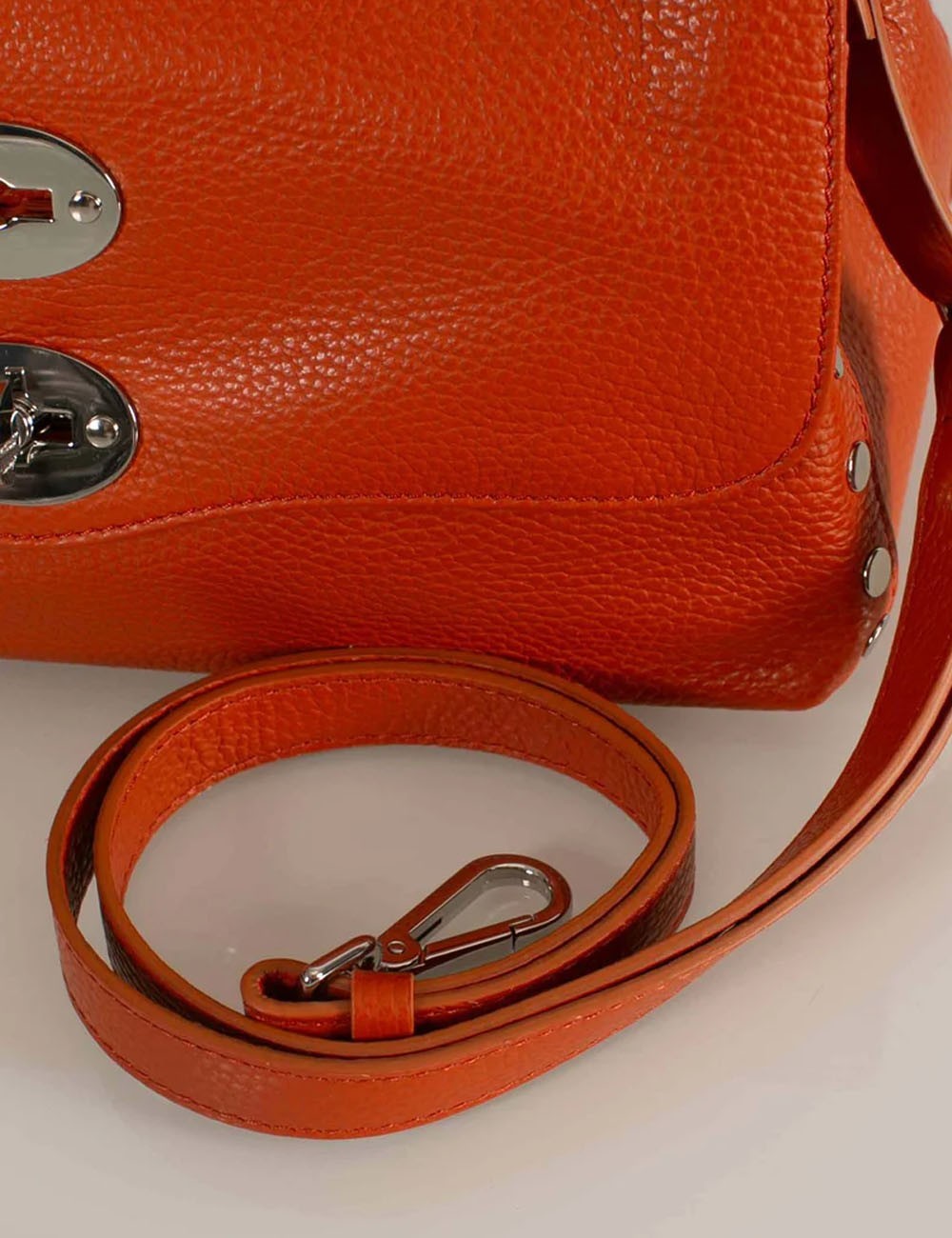 BORSA POSTINA® DAILY SMALL IN PELLE ORANGE SPRITZZONE
