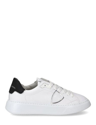 Temple Low-Top Sneakers in Leather White Black