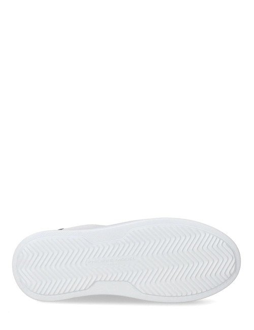 Temple Low-Top Sneakers in Leather White Black