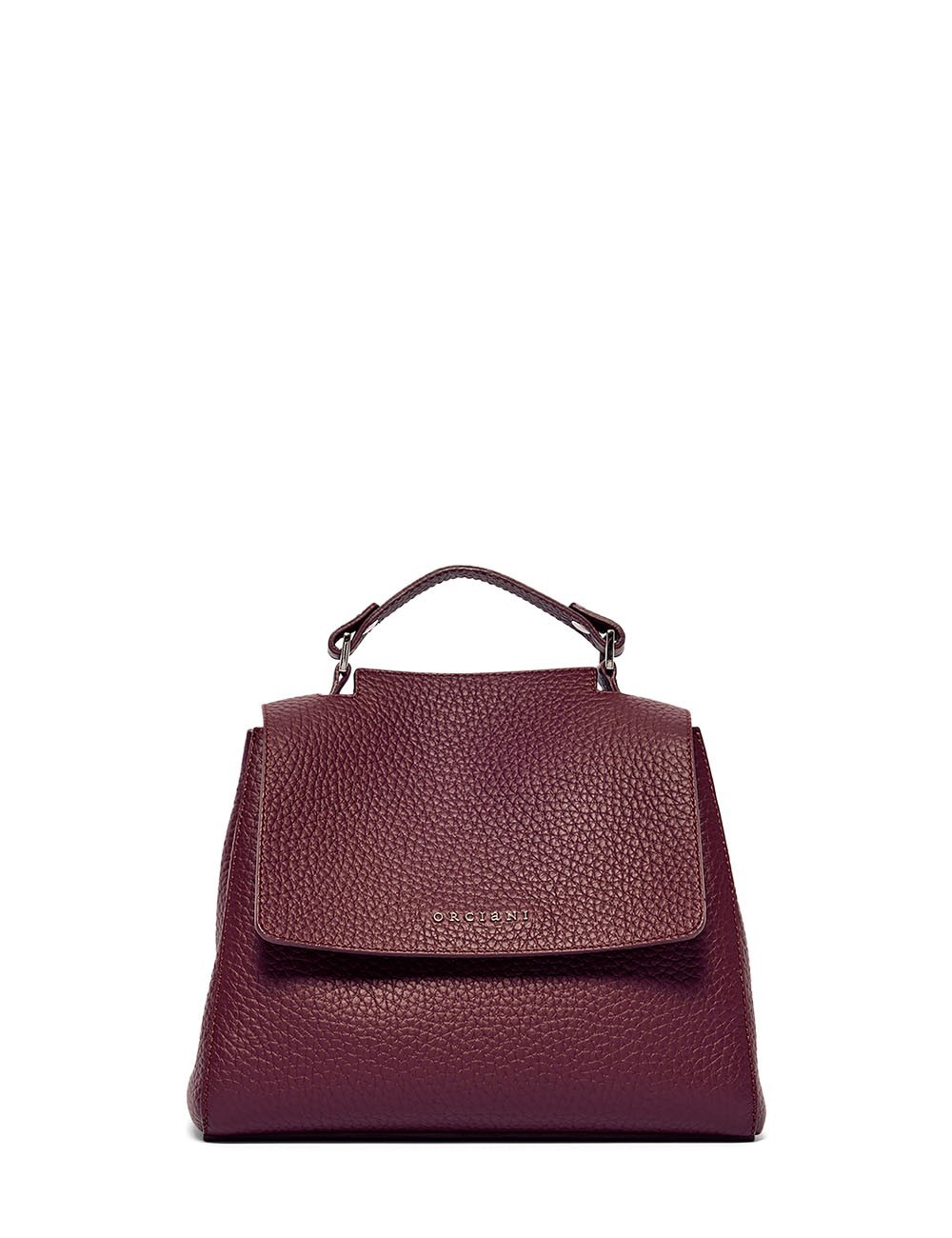 Sveva Soft Small leather handbag with shoulder strap chianti