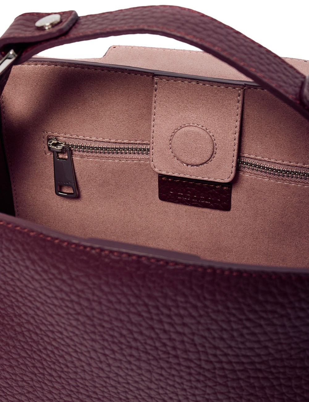 Sveva Soft Small leather handbag with shoulder strap chianti