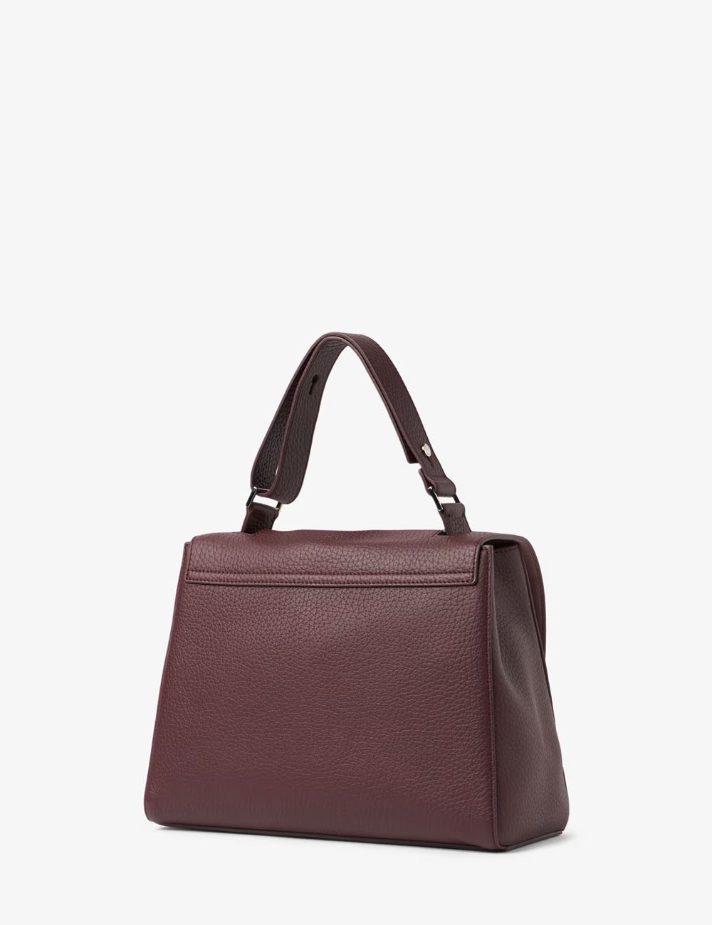 Borsa Sveva Soft Media a spalla in pelle con tracolla chianti