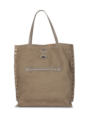 BORSA A' SPASSO® MEDIUM IN PELLE NABUK GREY VOLTOLINA
