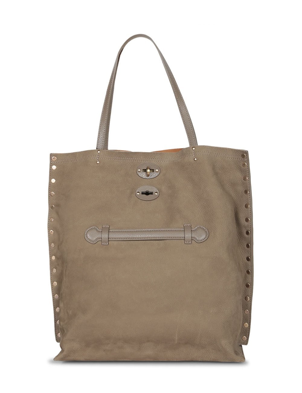 BORSA A' SPASSO® MEDIUM IN PELLE NABUK GREY VOLTOLINA
