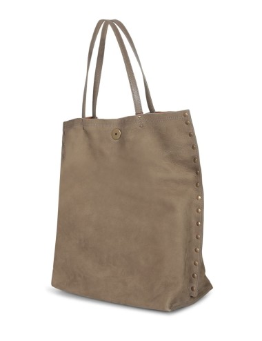 BORSA A' SPASSO® MEDIUM IN PELLE NABUK GREY VOLTOLINA