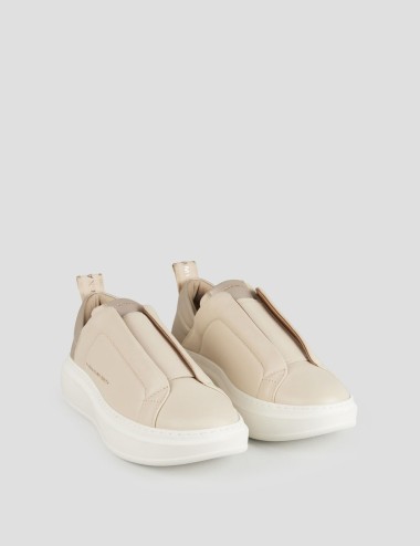 Sneakers Wembley Slip-on Donna in pelle nude