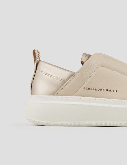 Sneakers Wembley Slip-on Woman in nude leather