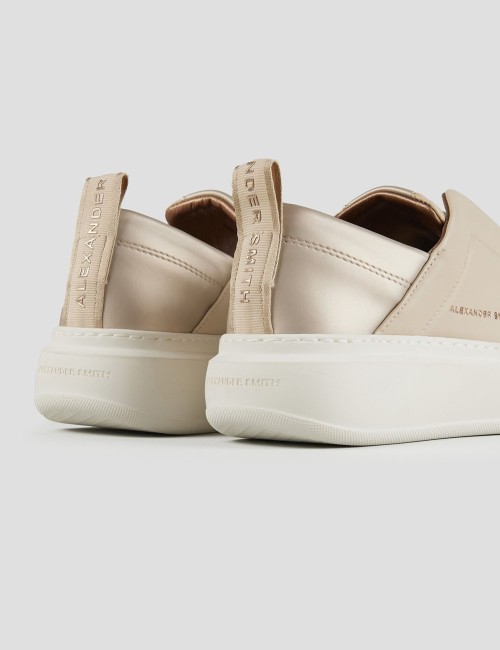 Sneakers Wembley Slip-on Woman in nude leather