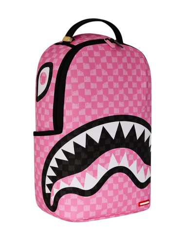 Zaino Pink And Black Drip Check Backpack
