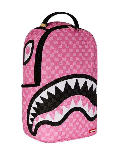 Zaino Pink And Black Drip Check Backpack