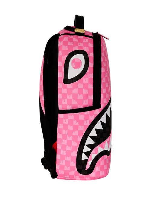 Zaino Pink And Black Drip Check Backpack