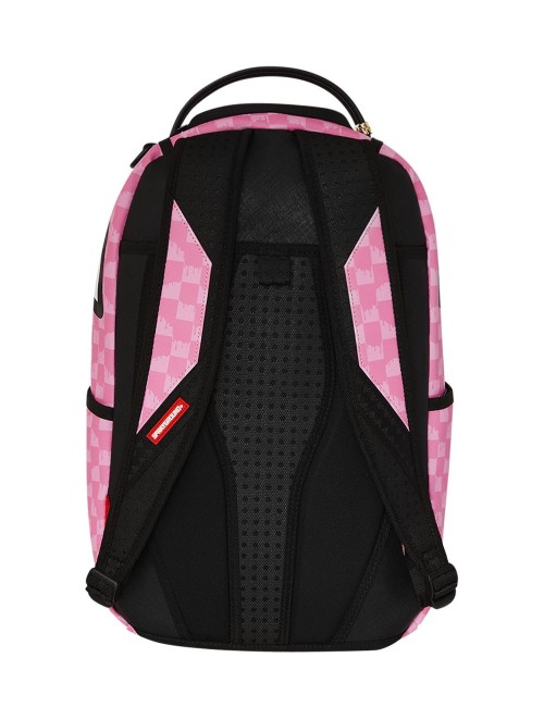 Zaino Pink And Black Drip Check Backpack