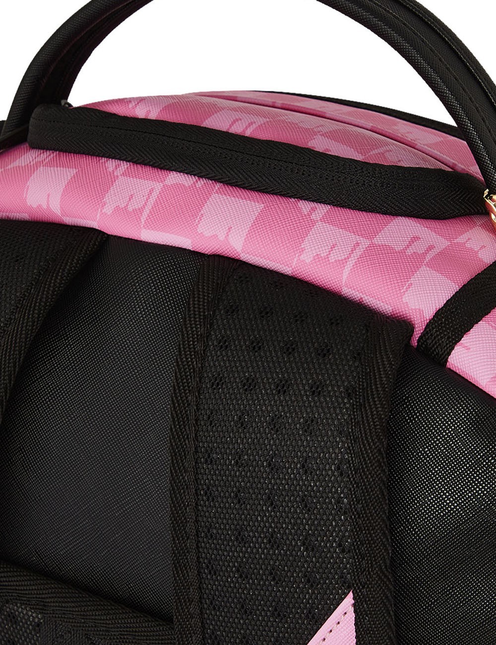Zaino Pink And Black Drip Check Backpack