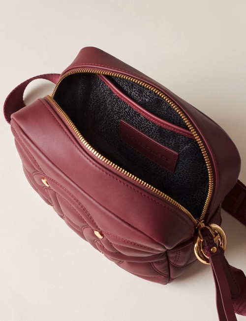 Borsa a tracolla di pelle CAMERA RONDO' CASE SMALL merlot