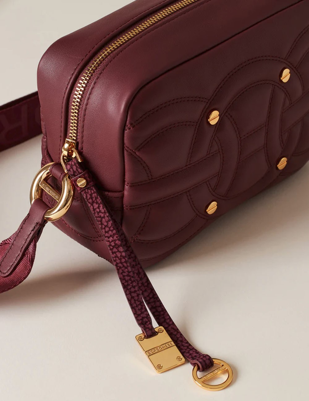 Borsa a tracolla di pelle CAMERA RONDO' CASE SMALL merlot