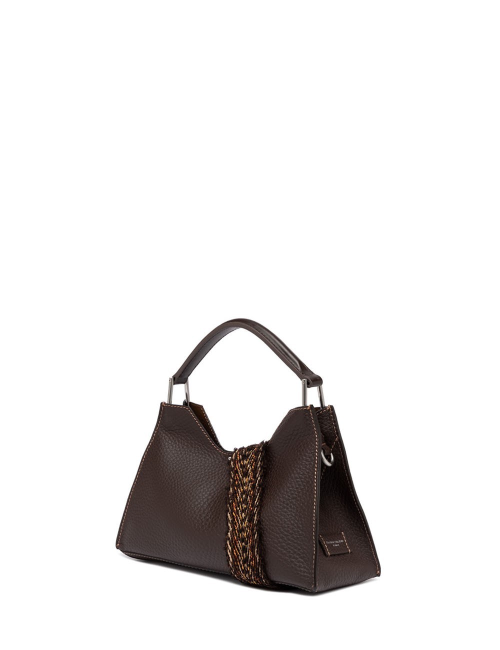 Cross-body leather AURORA ESPRESSO-CASTORO