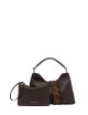 Cross-body leather AURORA ESPRESSO-CASTORO