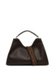 Cross-body leather AURORA ESPRESSO-CASTORO
