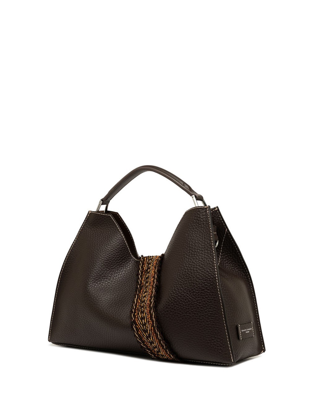 Borsa a tracolla in pelle AURORA ESPRESSO-CASTORO