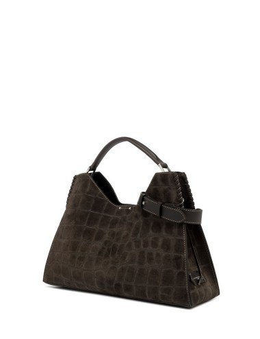Cross-body in suede AURORA ESPRESSO