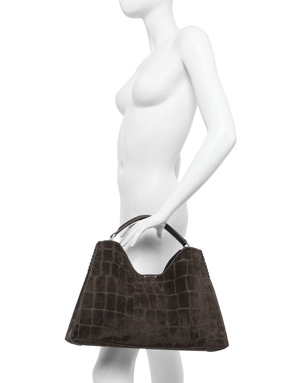 Cross-body in suede AURORA ESPRESSO