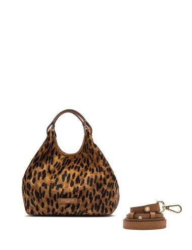 Borsa a tracolla in cavallino DUA LINCE-CUOIO