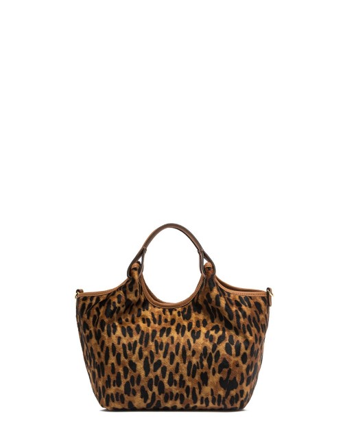 Cross-body pony skin leather DUA LINCE-CUOIO