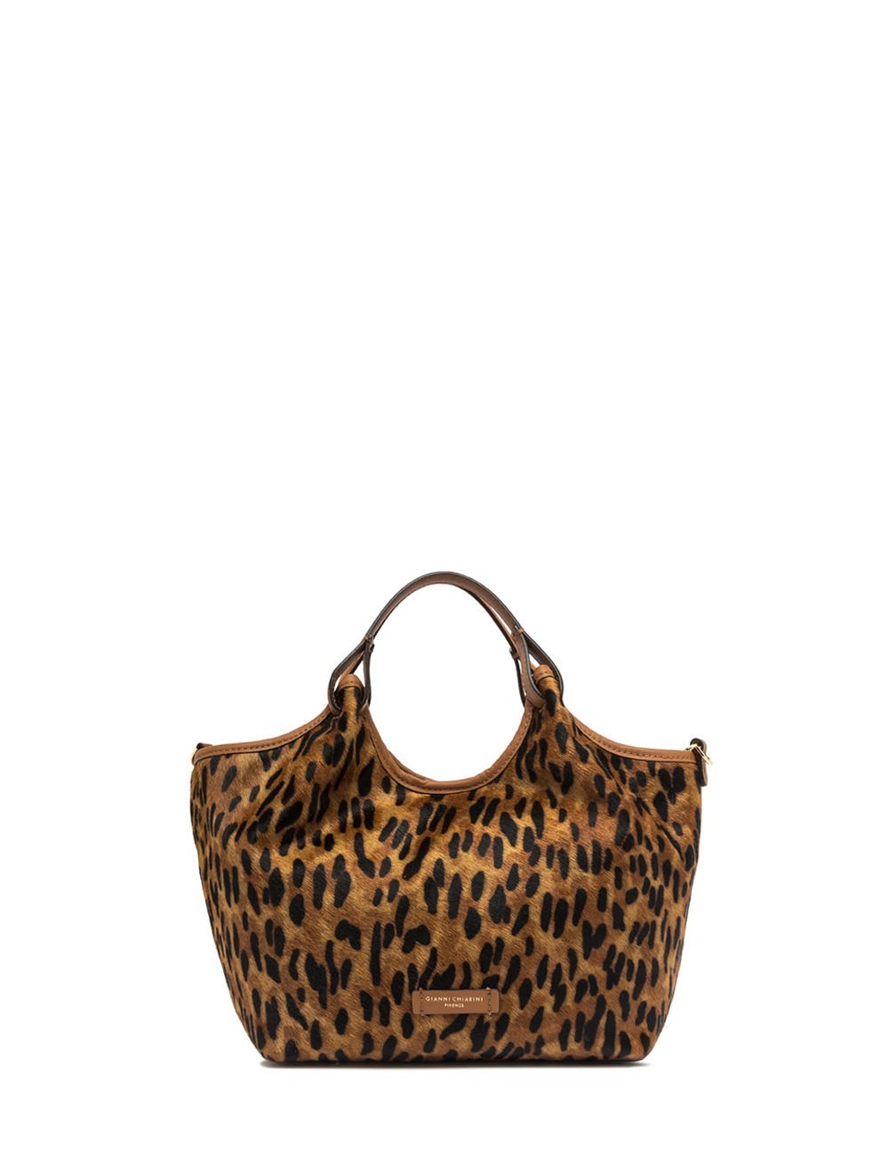 Cross-body pony skin leather DUA LINCE-CUOIO