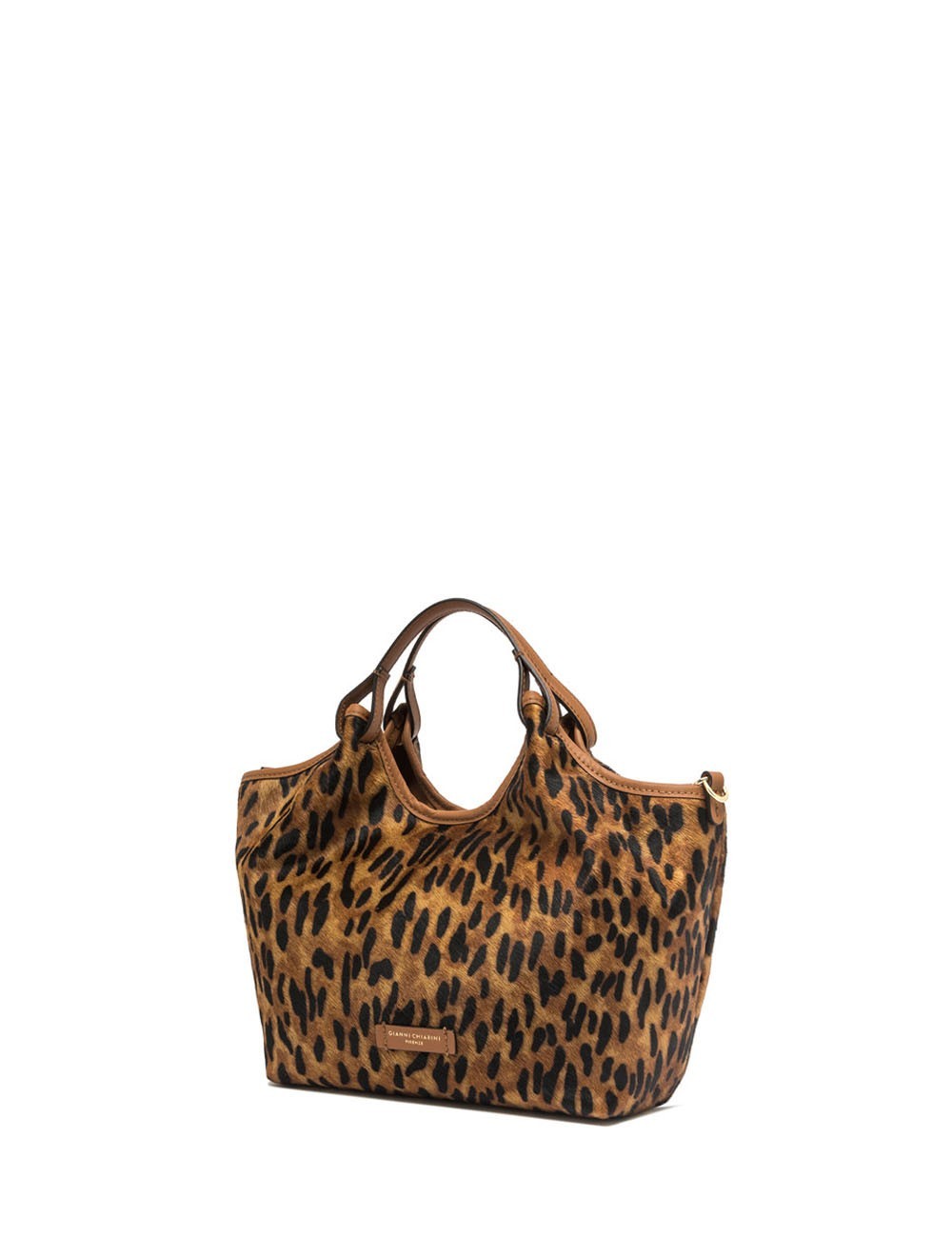 Cross-body pony skin leather DUA LINCE-CUOIO