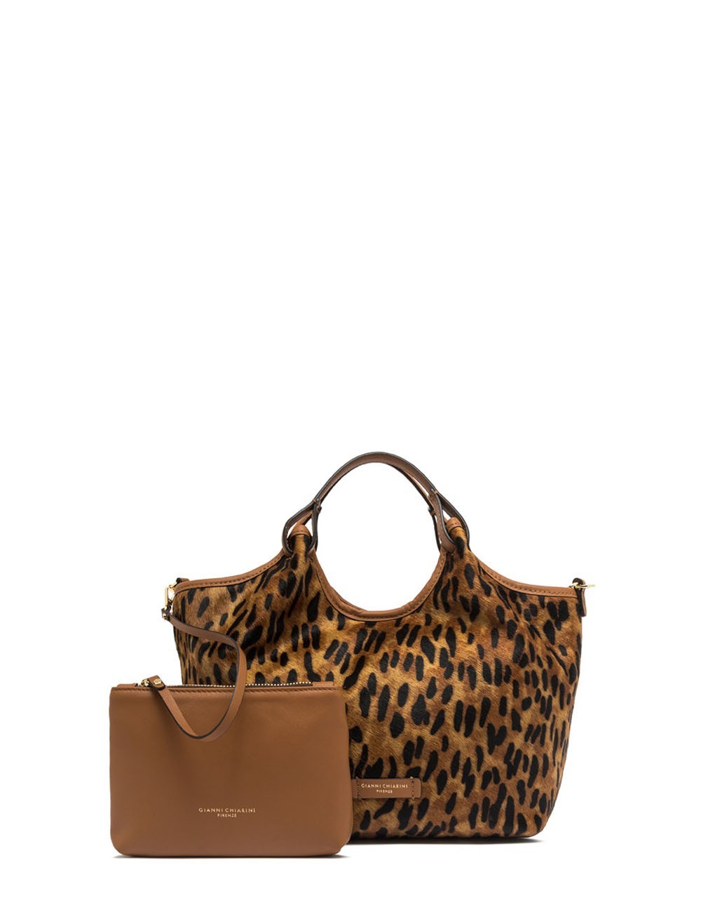 Cross-body pony skin leather DUA LINCE-CUOIO