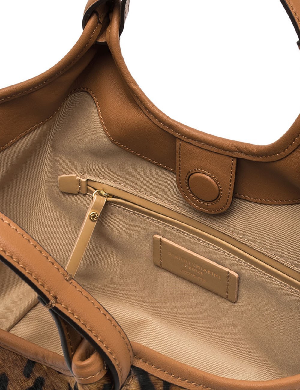 Cross-body pony skin leather DUA LINCE-CUOIO