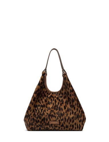 Shoulder bag pony skin leather DUA LINCE-CUOIO