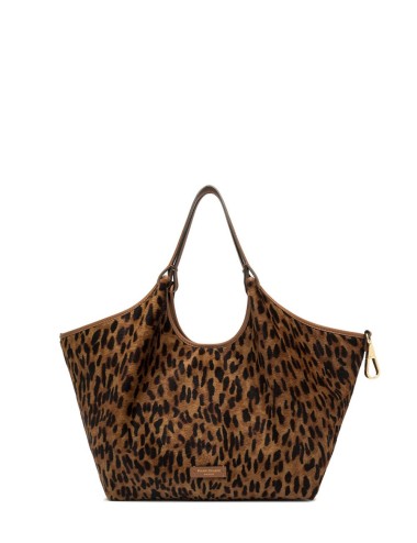 Shoulder bag pony skin leather DUA LINCE-CUOIO
