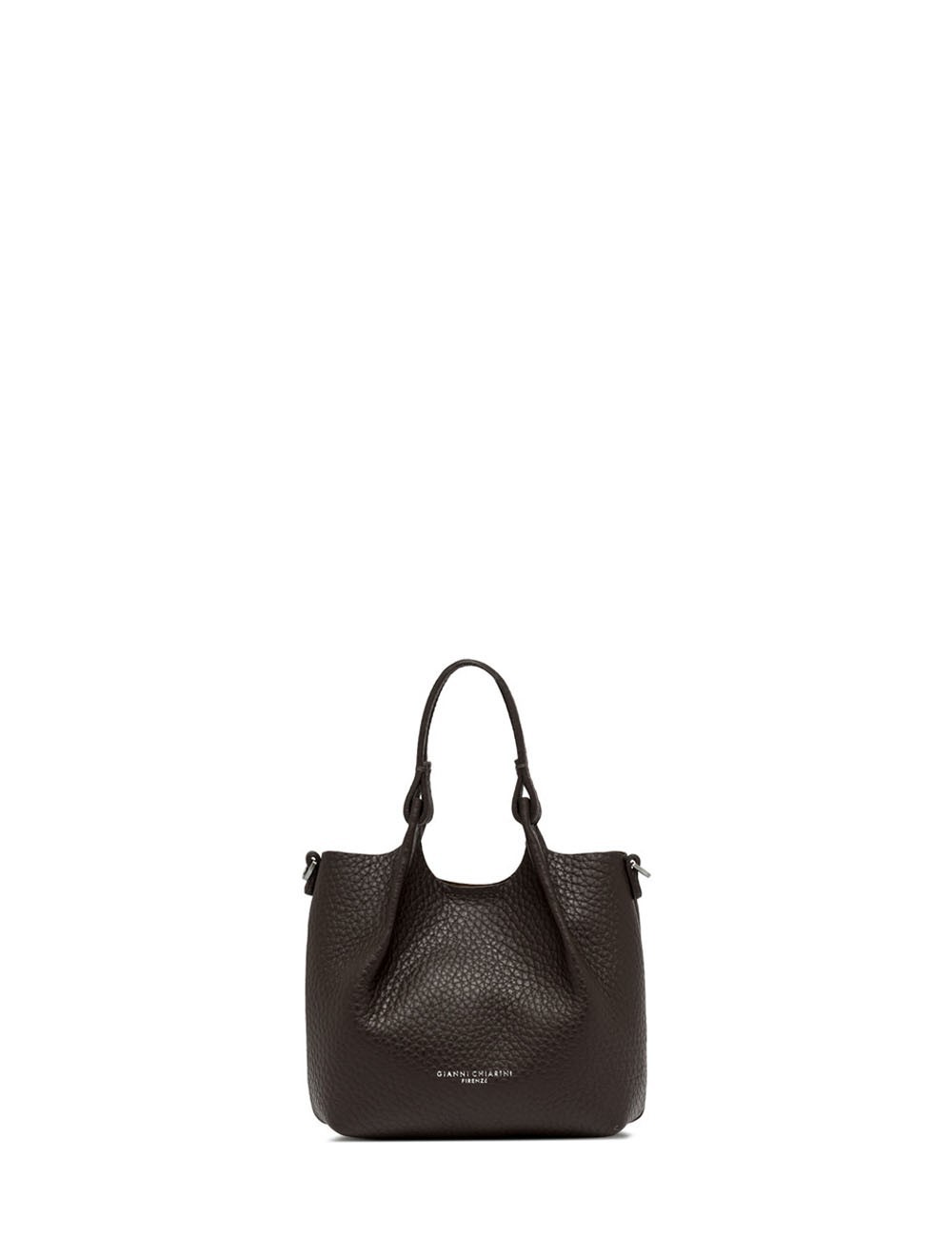 Mini cross-body bag in leather DUA ESPRESSO-CASTORO