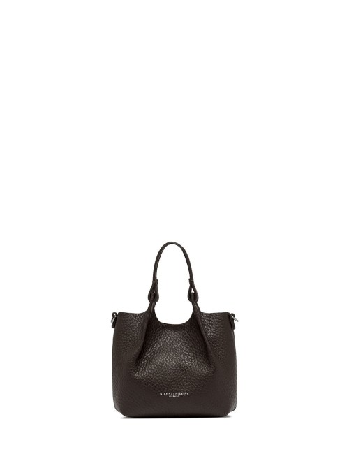 Borsa mini a tracolla in pelle DUA ESPRESSO-CASTORO