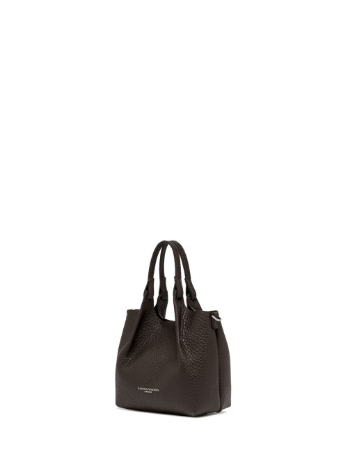 Borsa mini a tracolla in pelle DUA ESPRESSO-CASTORO