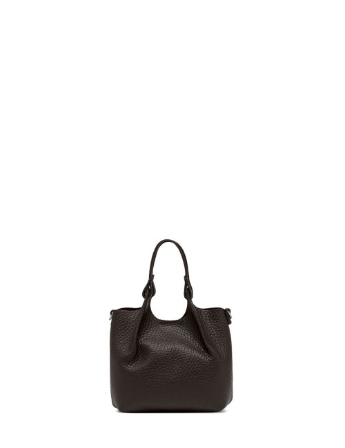 Borsa mini a tracolla in pelle DUA ESPRESSO-CASTORO