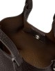 Mini cross-body bag in leather DUA ESPRESSO-CASTORO